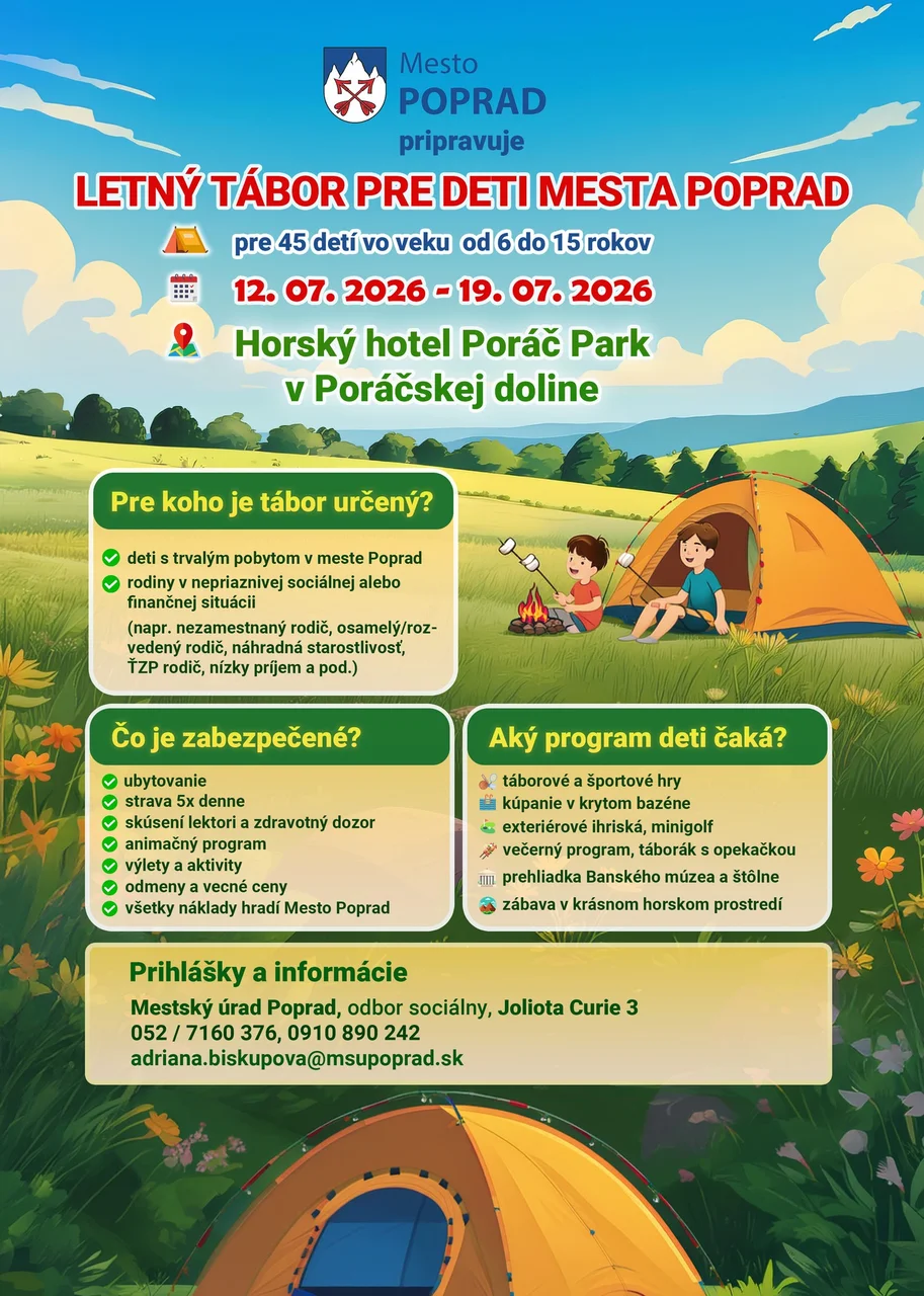 SUMMER CAMP FOR KIDS FROM POPRAD🌞