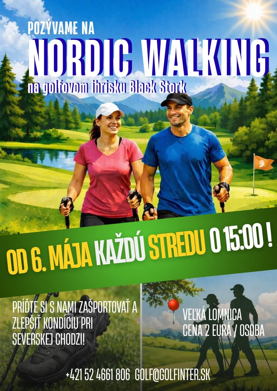 Nordic Walking auf dem Golfplatz Black Stork