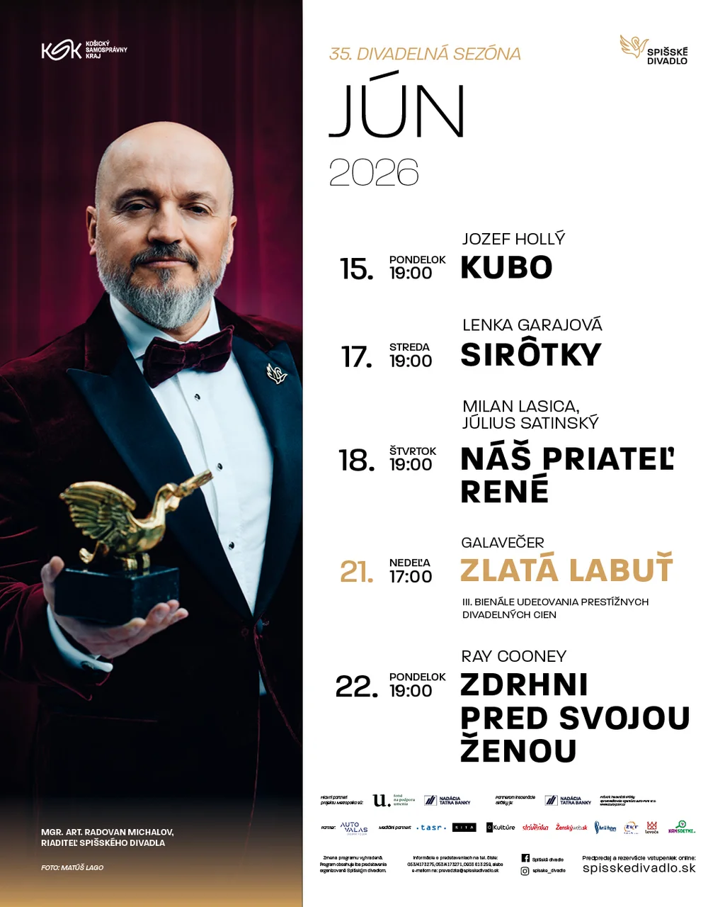 Spišské divadlo – program na mesiac jún