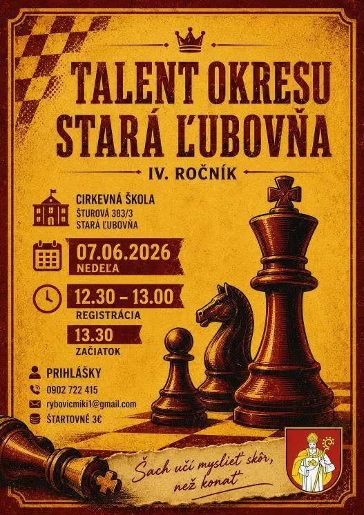 Talent of the Stará Ľubovňa District IV. Edition - Chess