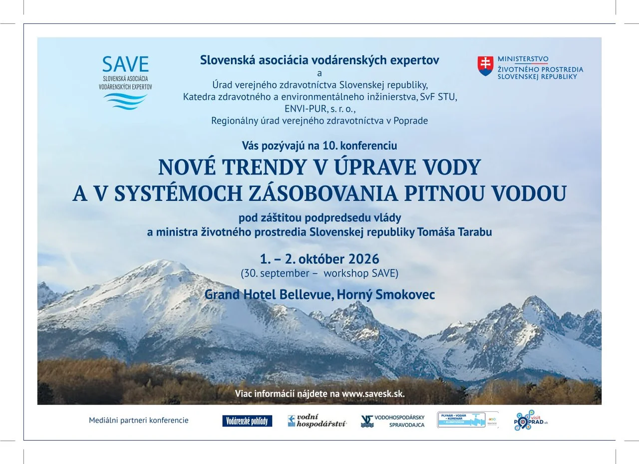 Conference: NEW TRENDS IN WATER TREATMENT AND IN DRINKING WATER SUPPLY SYSTEMS