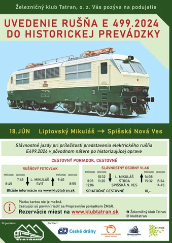 Introduction of the locomotive E499.2024 into historical operation