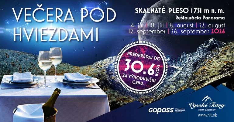 Dinner under the Stars – Skalnaté Pleso