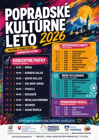 POPRADSKÉ KULTÚRNE LETO 2026