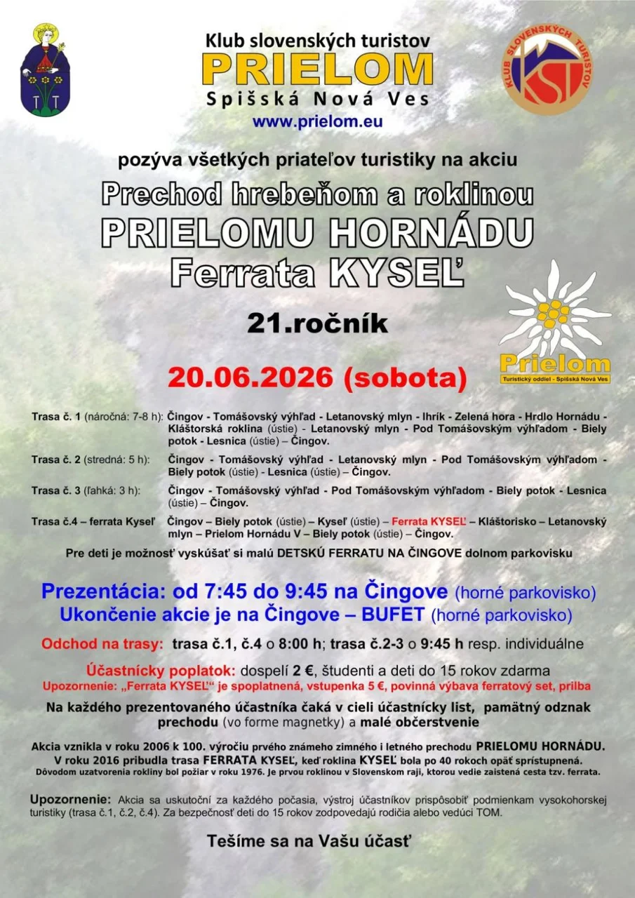 KST Prielom: Przechód grzbietem i wąwozem Hornádu